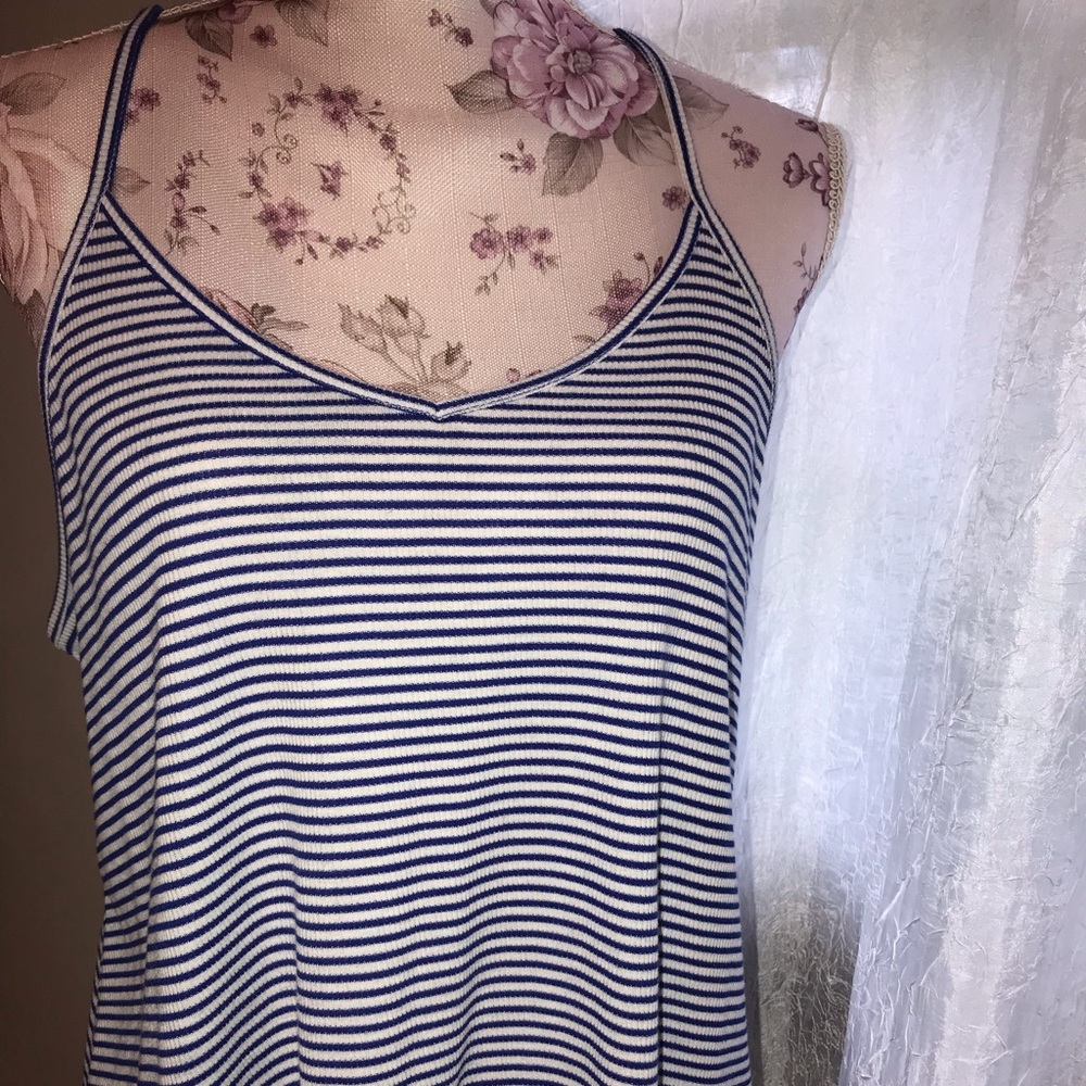 Royal Blue Striped Shirt